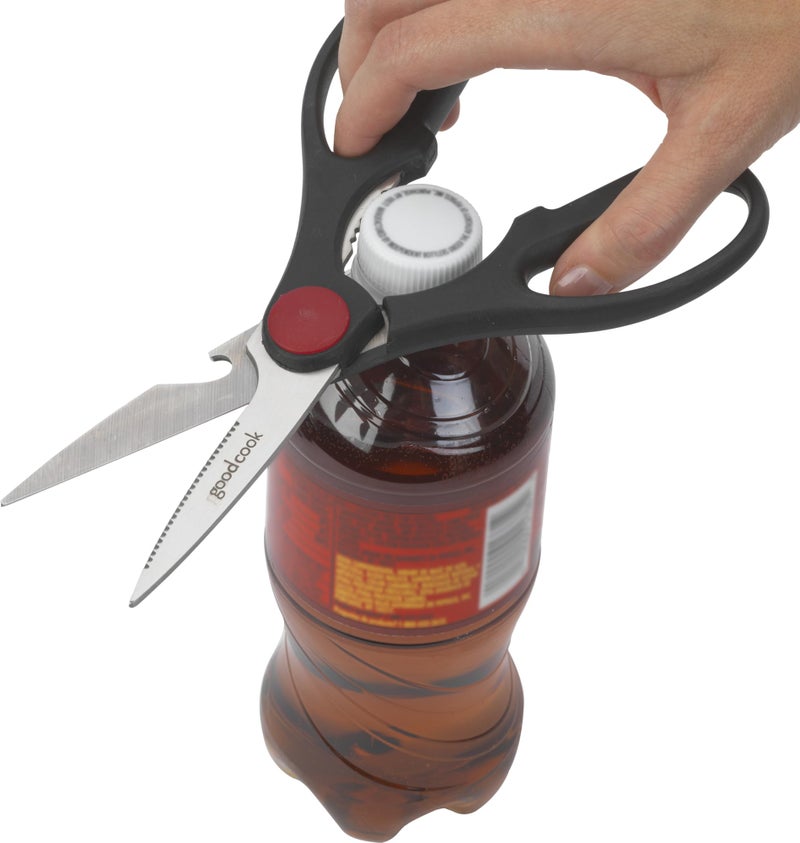 GoodCook Good Cook Shears, Gourmet Stainless Steel,Black & Silver,Medium,24276 - Image 2